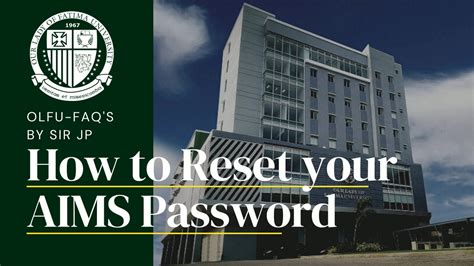 aimsolfu|FAQ: How to Reset your AIMS Password .